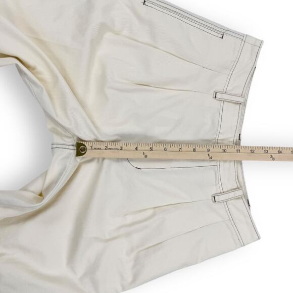 NWT Madewell Pleated Straight Leg Pant Women's Size 0 Cream Minimalist - Picture 12 of 14